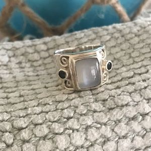 Sajen Sterling Silver Moonstone Ring